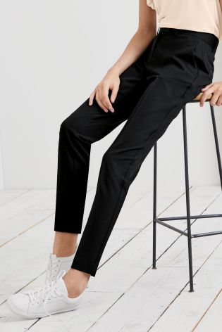 Black Workwear Skinny Trousers